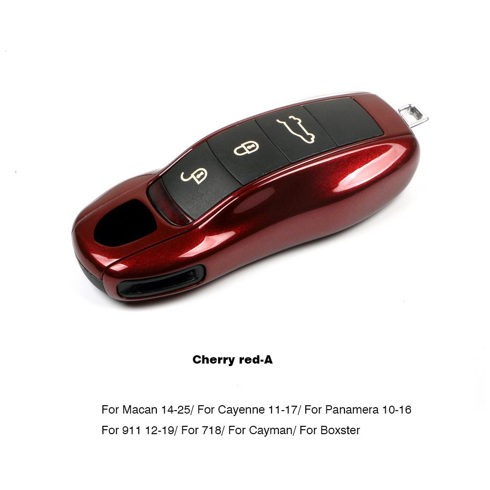 For Porsche Panamera Cayenne Macan 718 Cayman Boxster 911 Taycan Car 92 Personalized Key Case Protective Shell Remote Fob Cover