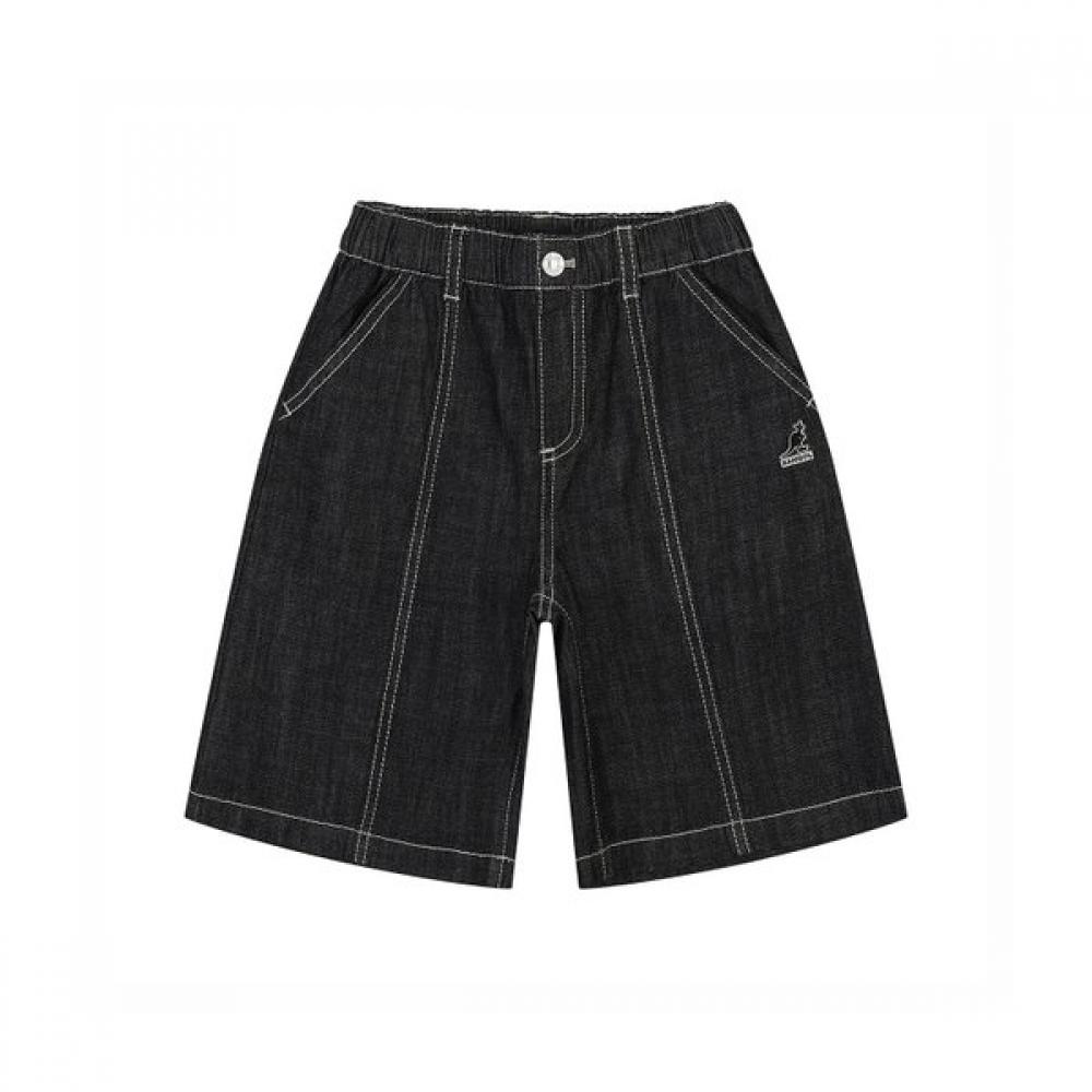Kangol Kids Pocket Detail Denim Bermuda Shorts Sa 0210 Navy navy/110