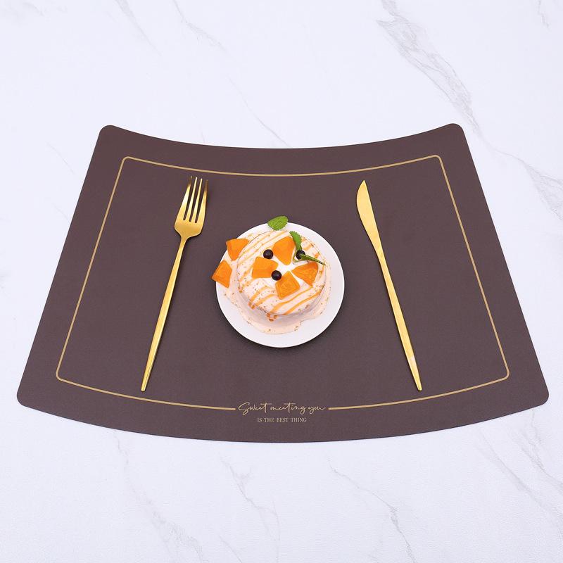 Round table fan-shaped western food mat waterproof and oil-proof table mat thermal insulation mat high temperature coaster bowl plate mat thermal