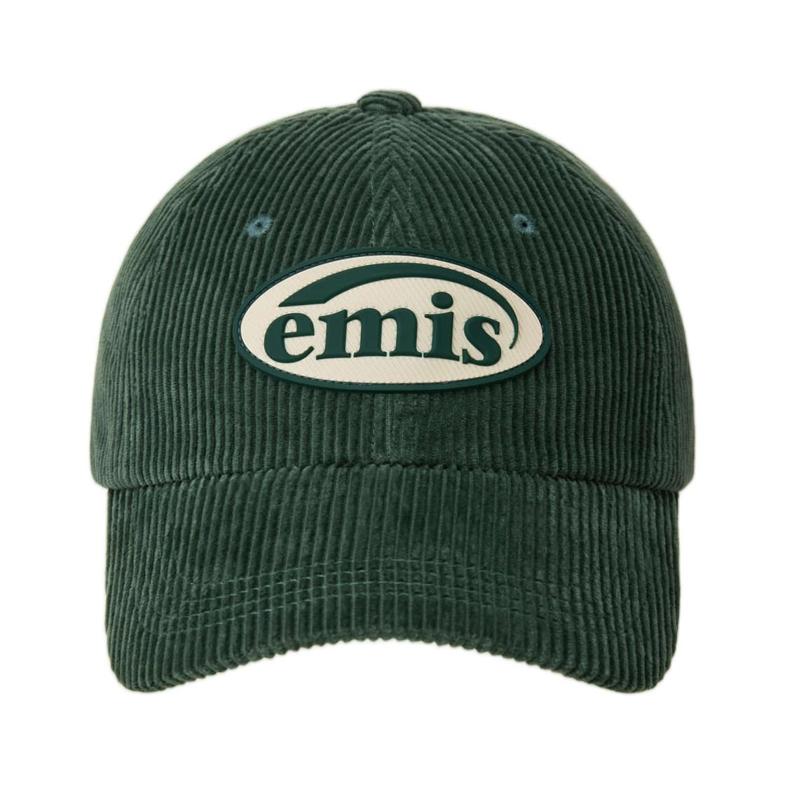 EMIS Rubber Patch Corduroy Ball Cap Green ONE SIZE