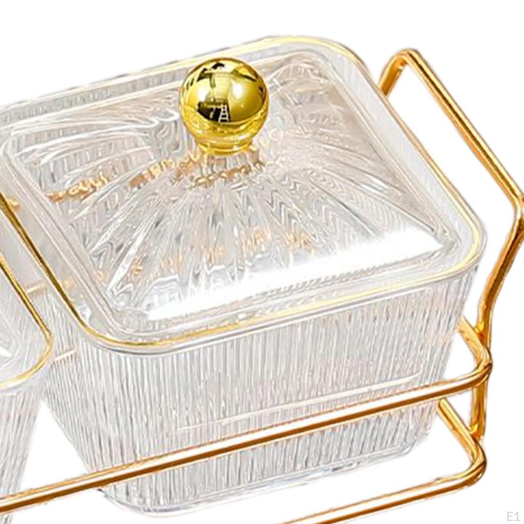 Kreative geteilte Servierschalen mit Halter Aufbewahrungsbox für Dessert, Nüsse, Obst