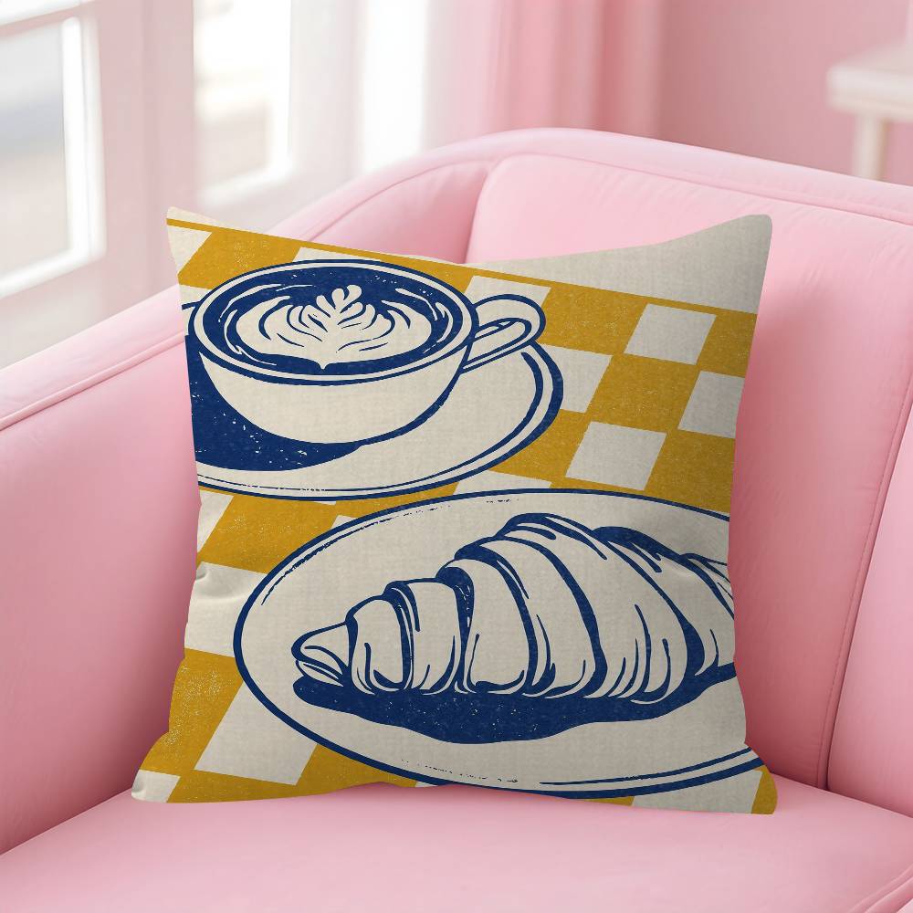 Funny Coffee Club Diver Abstract Personalized Pillow Cover Kids Bedroom Wild Party Decor Pillowcase Kid Birthday Shower Gift