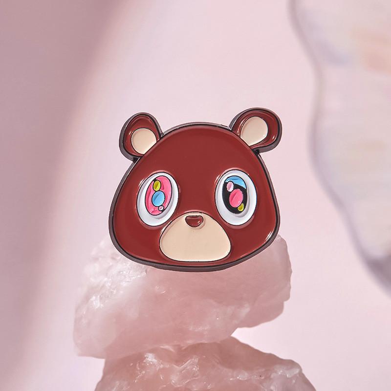 Cartoon Animal Trendy Alloy Brooch Charming Brown Bear Pin Unique Fashion Accessory For Men And Women