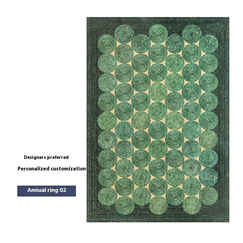 

VIKAMA Оригинальный простой ковер-круг в стиле цветового контраста для гостиной, зеленый, премиум, прикроватный коврик, коврик в средневековом стиле, ковры для спальни в стиле легкой роскоши 40X60CM(1.3X2FT