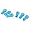 6Pcs Aluminum Alloy M3 Link Rod Tie Rod End Ball Head Joint Holder for 1 10 RC Car Blue