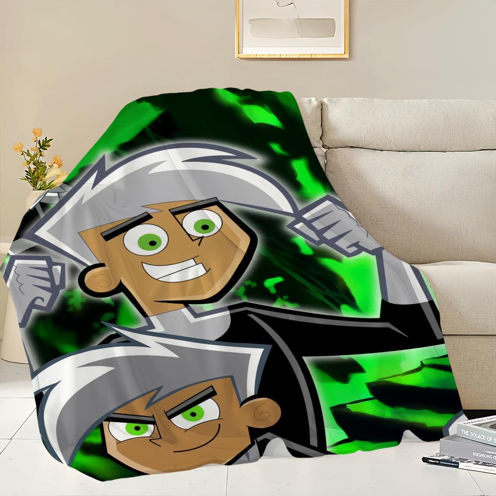 Cartoon D-Danny P-Phantoms Blanket Skin Friendly Comfort Warm Soft Plush Blanket Suitable Sofa Living Room Office Bedroom