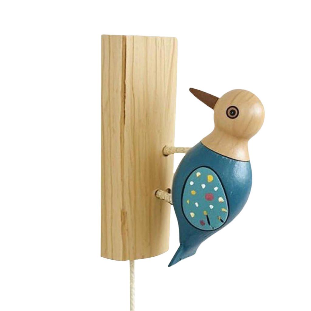 Niedliche Specht-Türklingel mit Zugband, Liebliche Vogel-Türklingel, Handgefertigtes Holz-Klangspiel in Vogelform für Zuhause, Schule, Anwesen