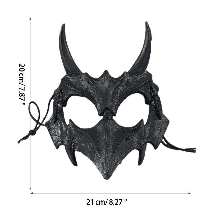Halloween Anime Halbgesichtsmaske Tierskelett Maske Drachengott Skelett Cosplay