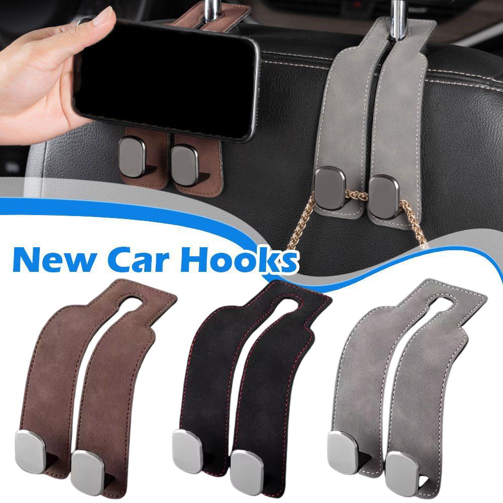 Multi-Function Car Seat Back Hook Hidden Flip-Fur Metal Hanger for Rear Seat Storage, Organizer for Car Accessories Y4I3
