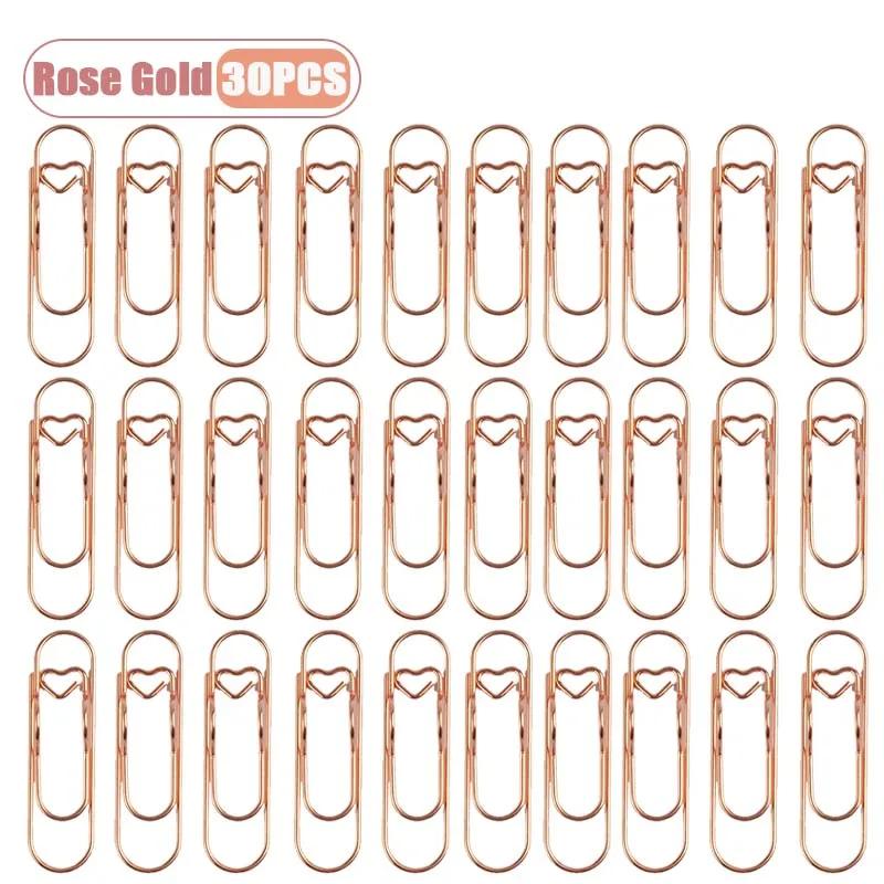 10-100PCS Heart Shaped Notebook Clips Creative Bookmark Page Holders Metal Pen Clips for Journal Planner Office Supplies