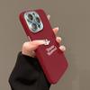 Suitable for Apple 16pro Phone Cases: 15 Fine Hole Leather Texture 14 Red Anti-drop 13 Silicone 12/11