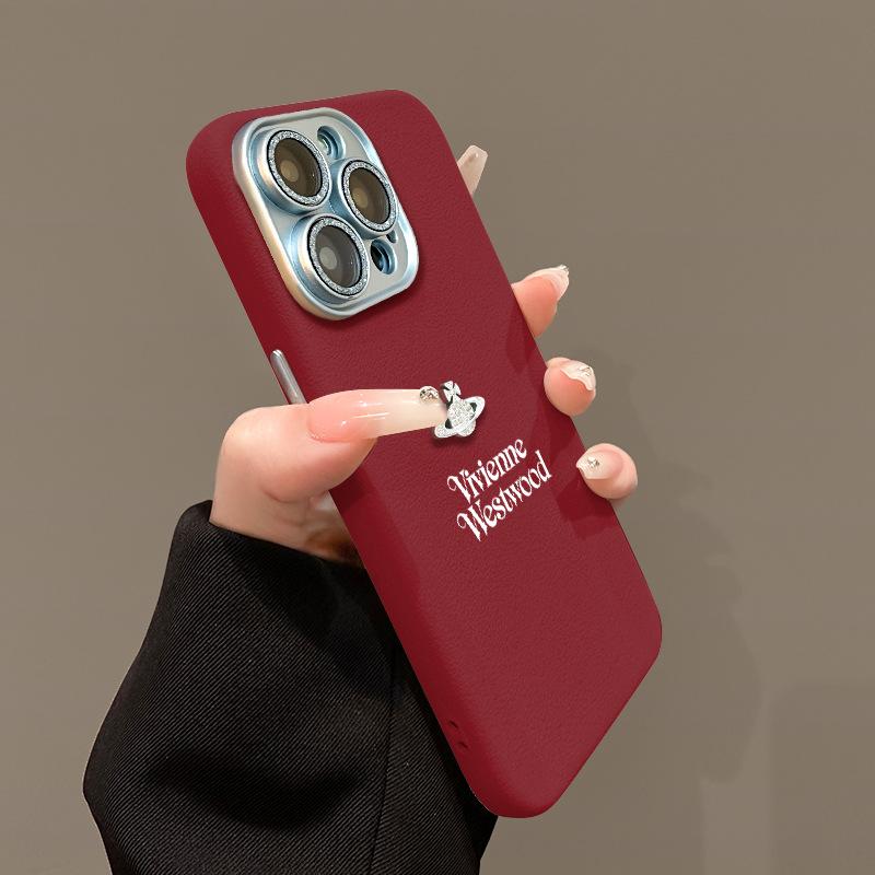 Suitable for Apple 16pro Phone Cases: 15 Fine Hole Leather Texture 14 Red Anti-drop 13 Silicone 12/11