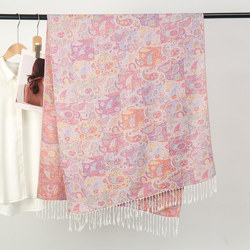 New Fashion Winter Scarf Cashmere for Women Pashmina Design Floral Wrap Female Thick Blanket Soft Bufanda Warmth Shawl Kerchief