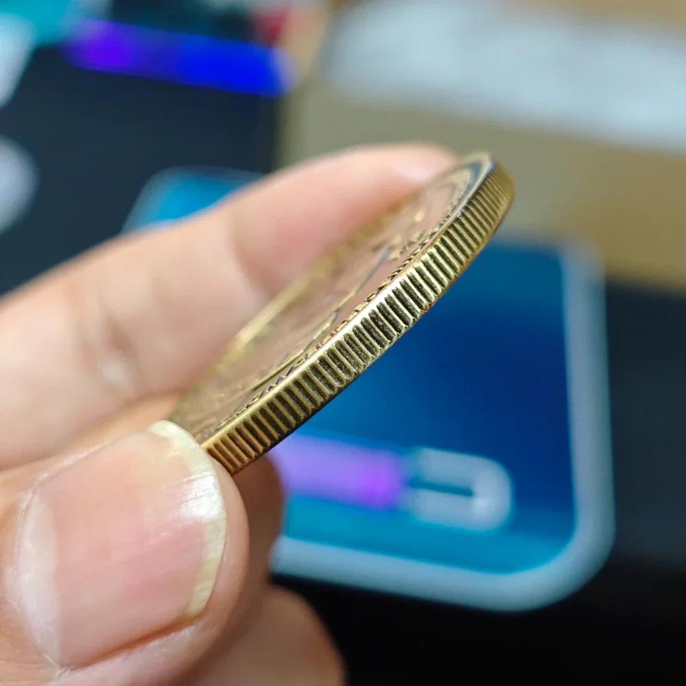 1 European and American spoof middle finger retro flow commemorative gift collection coin.