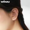 WOSTU 925 Silver Ear Cuff Clip Earrings Round Zircon Without Piercing Stack Earrings For Women Fashion Jewelry CQE842