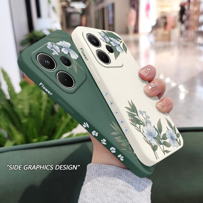 Encounter Flowers Phone Case For Xiaomi Redmi Note 14 13 12 12S 11 11S 10 10S 9 9S 15 15C 14C Pro Plus 4G 5G Liquid Silicone Cov