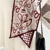Classic harness accessories, premium double-layer double-sided silk scarf, Korean version of light luxury versatile long streamer scarf