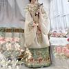 Ming Dynasty Style Hanfu Set Women With Embroidered Cloud Shoulder Wide Sleeve Top Horse Face Skirt