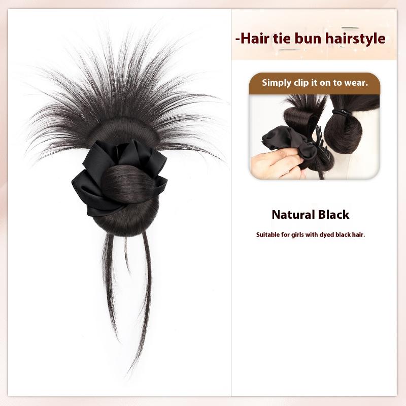 

Synthetic Messy Bun Claw Clip With Headband Natural Hair Piece Hair Extensions Party Daily Use Wear For Women Girls