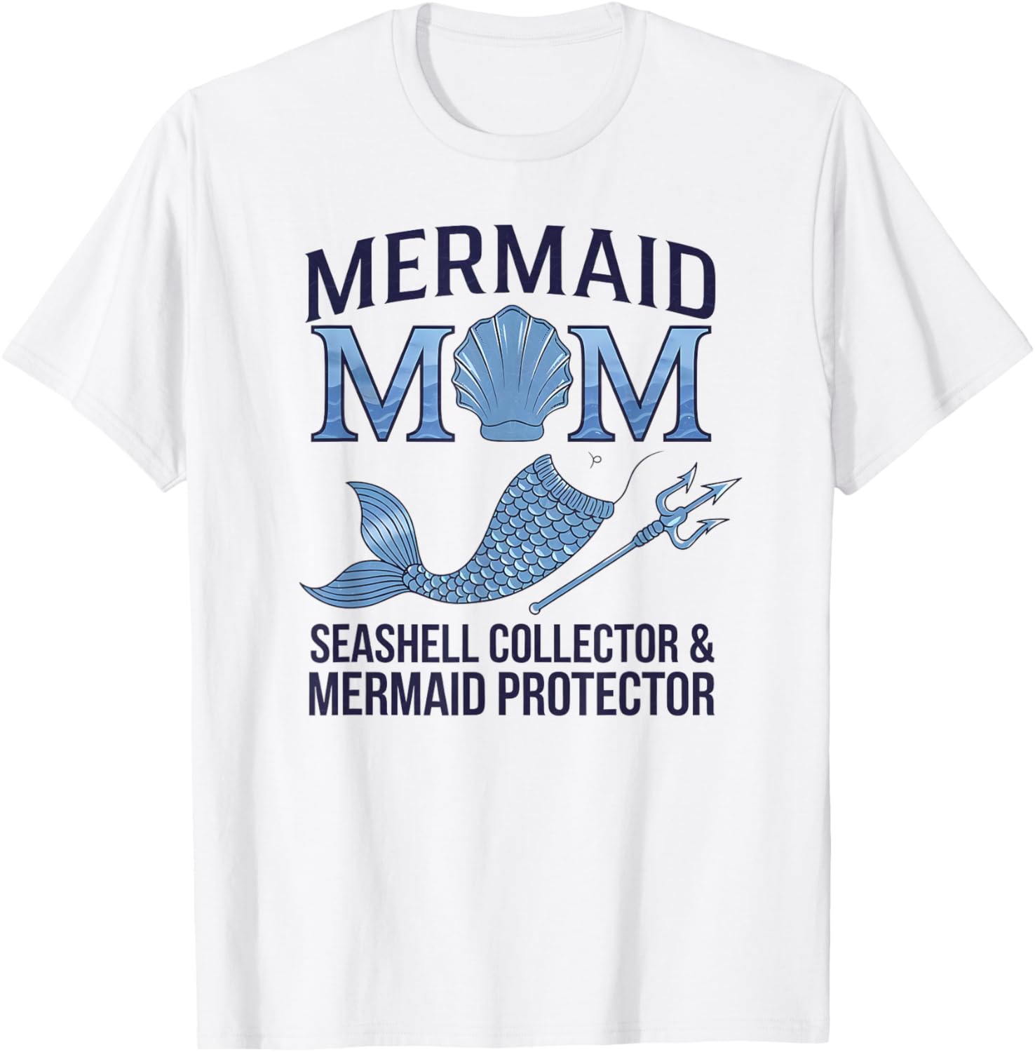 Kawaii MERMAID MOM Mermom Protector Seashell Collector T-Shirt S разноцветный