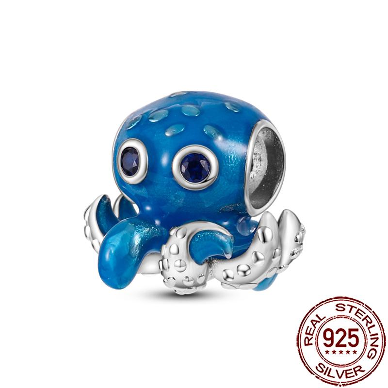 Uroki Oceanu Miedziana Rozgwiazda Muszla Ślimaka Ośmiornica Żółw Morski Ryba Koraliki Pasują do Bransoletki Naszyjnika Kobiety DIY Biżuteria