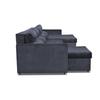 Varius BIG Corner Sofa Bed with Sleeping Containers Family Furniture Black