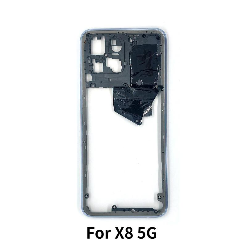 For Honor X8 5G VNE-N41 Middle Frame Housing Bezel With Side Button Repair Parts чёрный
