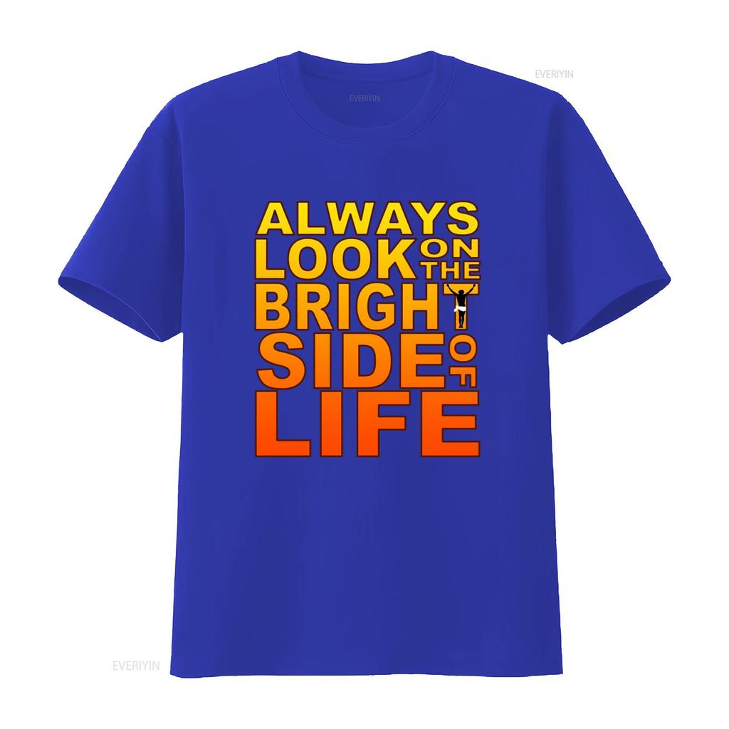 Monty Python Always Look On The Bright Side Of Life Brian T Shirt UW3I Vintage Washed Unisex Soft Comfortable Casual Slightly