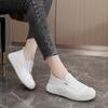 Comfortable Small White Shoes Female Thick Bottom Breathable Shoes Wearable Fashion Single Sports Leisure Thick Bottom Height Increase Female Shoes
