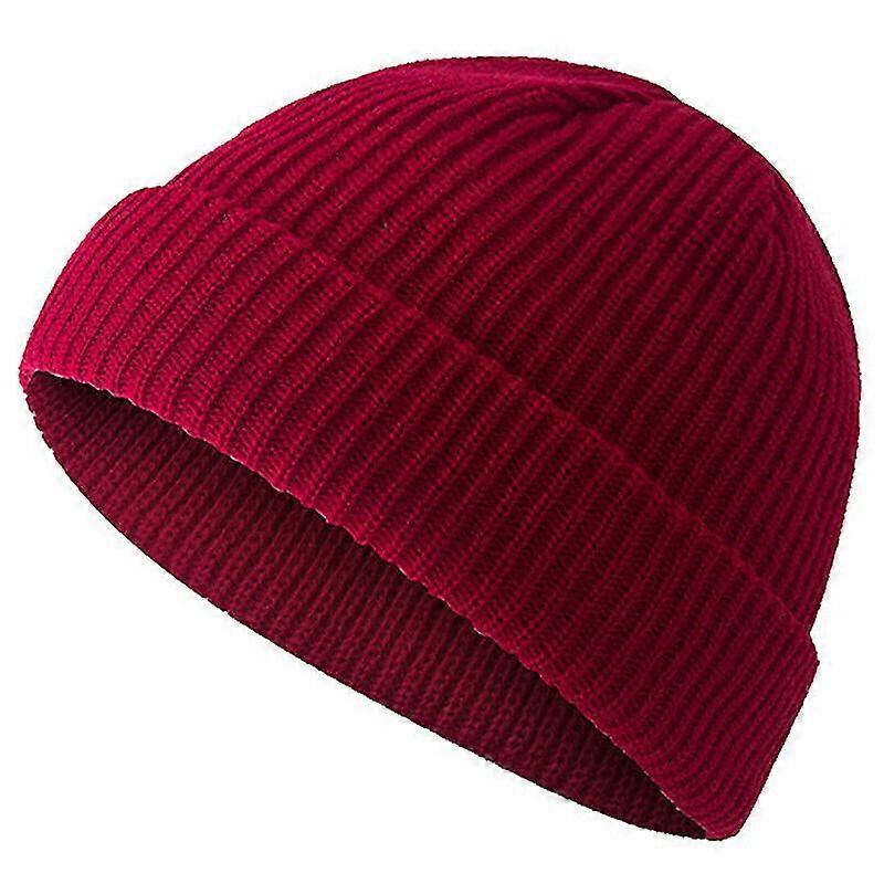 Warm Winter Knit Beanie Cap Fisherman Warmer Watch Cap Daily Ski Hat