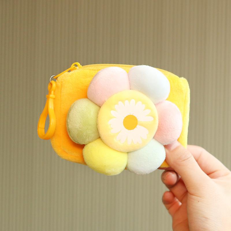 Colorful Daisy Coin and Earphone Pouch Keyholder Gift