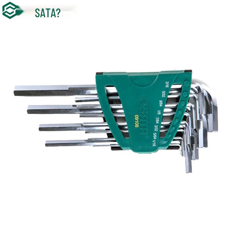 SATA 09108 12-Piece Long Arm Imperial Hex Key Set S2
