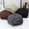 Bow Beret Women's Autumn and Winter Big Head Circumference Retro Dot Painter Hat Showing Face Small Star Anise Bud Hat