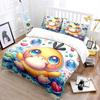 Free Shipping! Cute P-Psyduck Theme Bedding Set 3 Pieces Quilt Cover Pillowcase  Us Twin Adult Bed Cover Bedroom Set Kids Gift