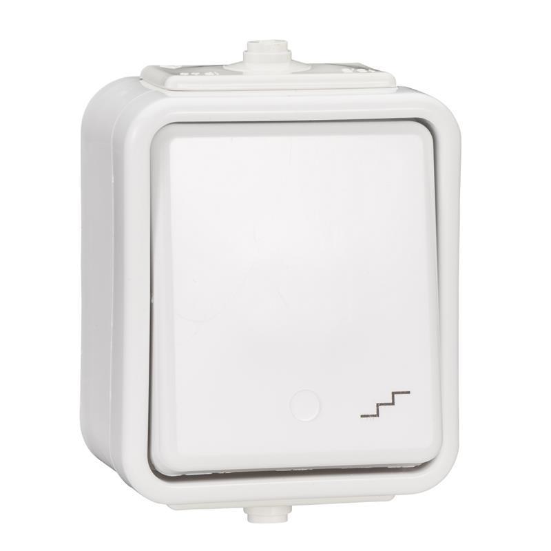 Schneider Cedar white - stair switch IP44 WNt-600C