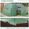 Reinforced Walk in Polytunnel Greenhouse, 4x3x2 m