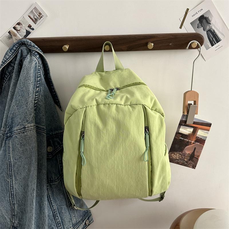 

Рюкзак для студентов колледжа, женский, универсальный, повседневный, большой емкости, модный, однотонный, школьный рюкзак зелёный