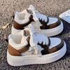 Fashion Spring Autumn High Top Women's Shoes Large Head Thick Bottom Breathable Heightening Sports Casual Shoes Comfortable Rubber Sole