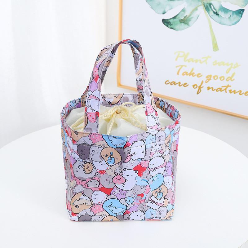 Bag Insulated Lunch With Drawstring For Outings And Picnics