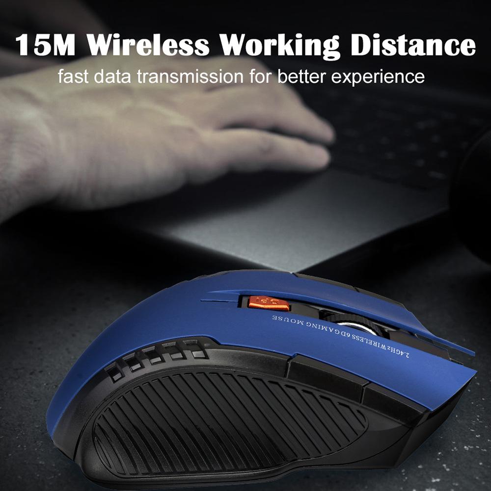 

11 RGB Mouse 2.4G Wireless Connection 800/1200/1600DPI Laptop Computer Mouse for MacOS and Windows Black
