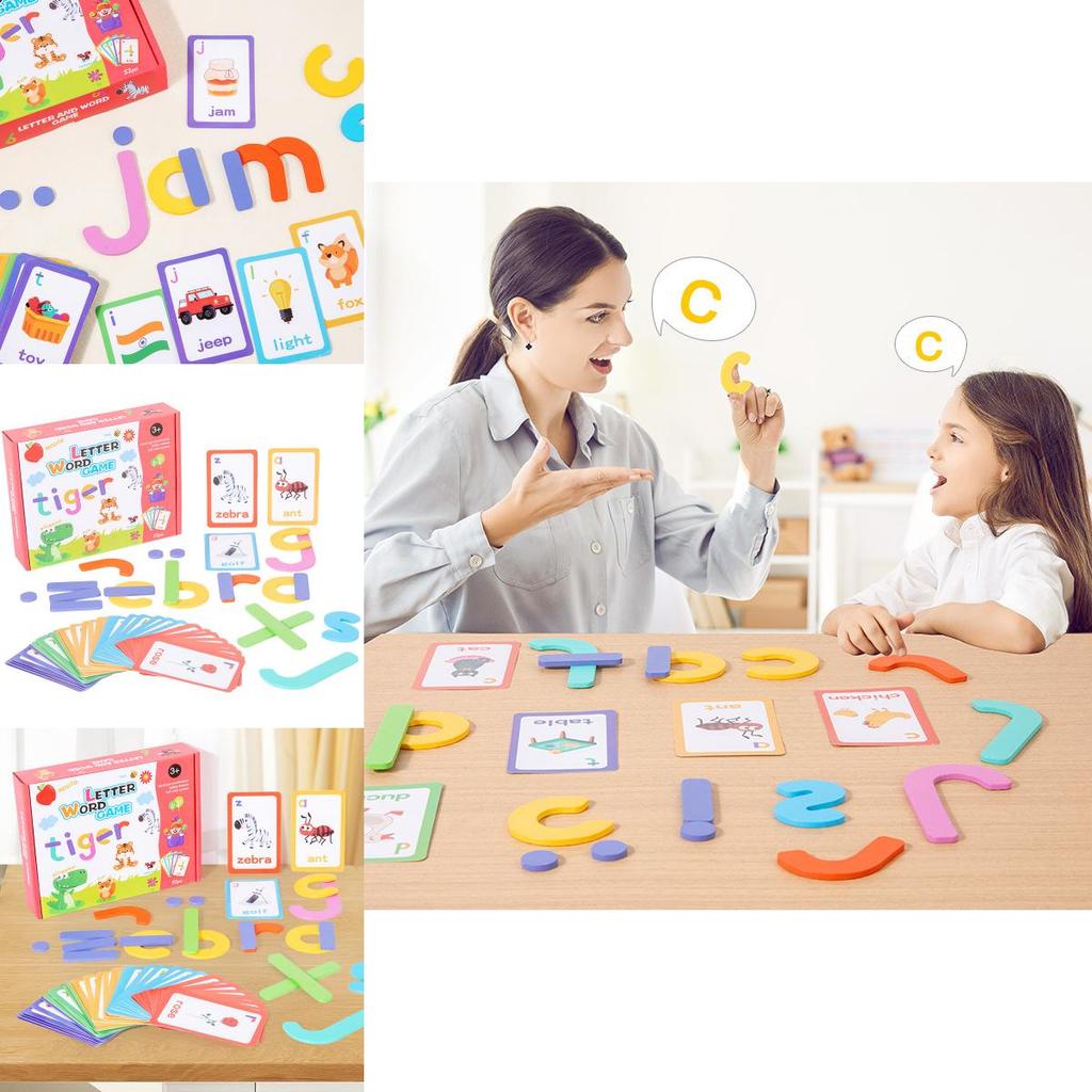 Alphabet Card English Word Matching Game Toy For Preschool Kids Learning Games