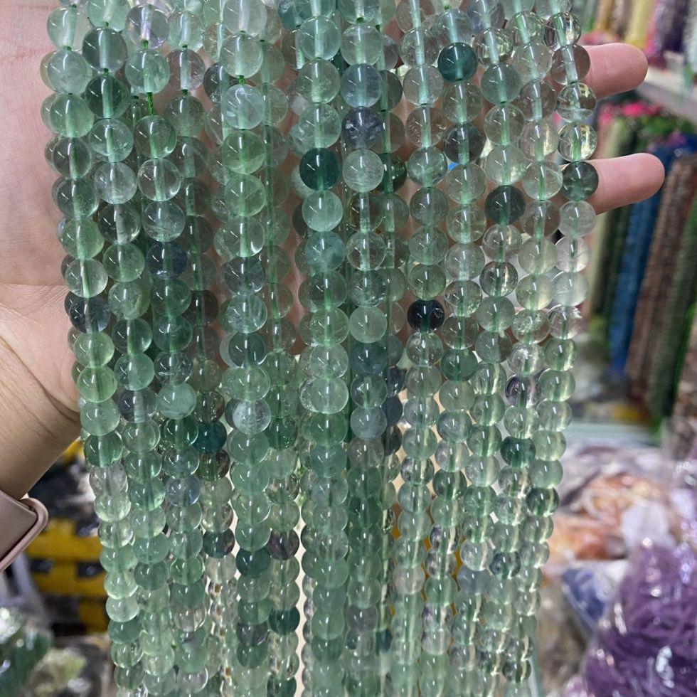 Women's Handmade Bracelet: Natural Green Fluorite & Apatite Beaded Crystal Multi-Gem Accessory