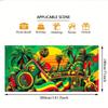 Flat printed garage banner 1 piece garage door banner with reggae music culture pattern