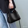 Vegetable Basket Soft Leather Women's Bag Handbag Feeling Shoulder Bag Crossbody Atmosphere Versatile Bucket Shoulder Bag Women