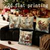 Heimdeko Weihnachten Nikolaus & Rentier Muster Kissenbezüge Muster Kissenbezug Geeignet für Sofa Schlafzimmer Auto Kissenbezug