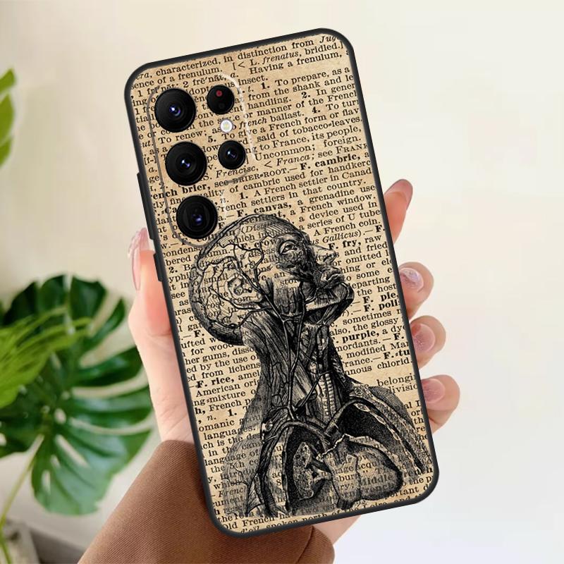 Medizinische menschliche Organe Gehirn Weiche Hülle Für Samsung Galaxy S24 Ultra S21 S22 S23 S25 Plus S20 FE S9 S10 S23 FE Handyhülle