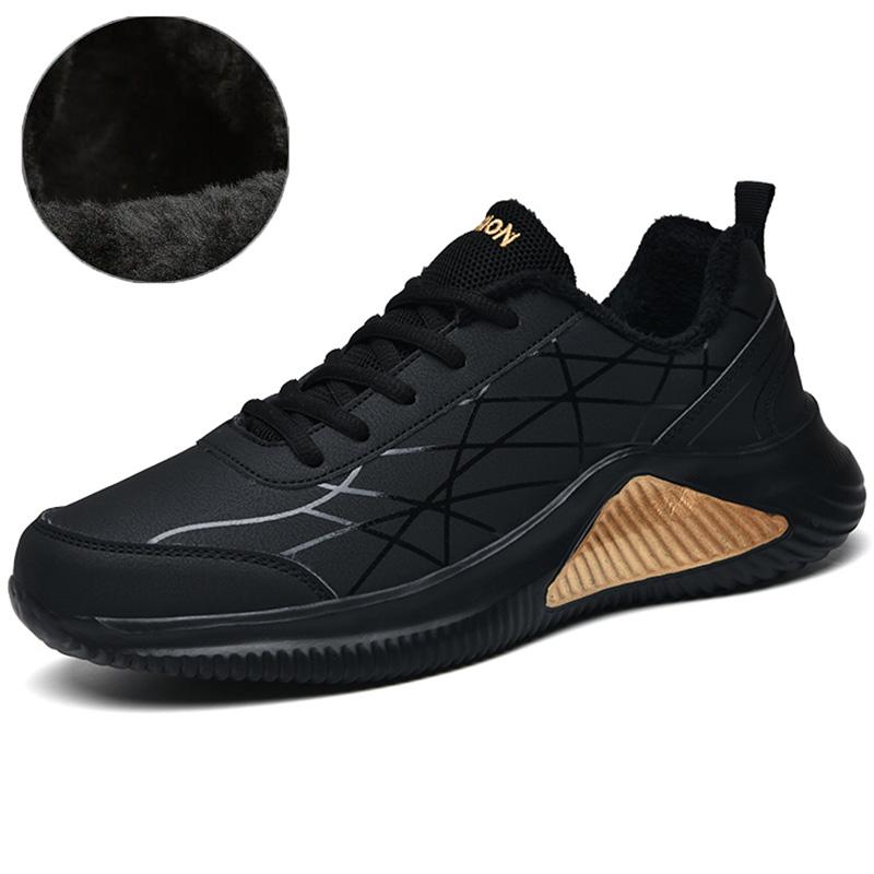 Мужские хлопковые повседневные дышащие теннисные кроссовки на плоской подошве для бега уличная обувь спортивная обувь 39 чёрныйзолотой 2236₽