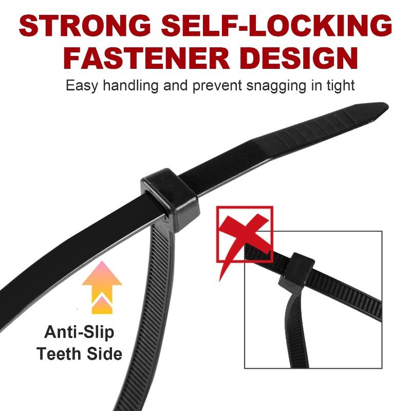 Self-locking Cable Ties Plastic Clamp Cord Ties Straps Adjustable Cables Fastening Plastic Clamp Heat Resistant Wire Zip Tie