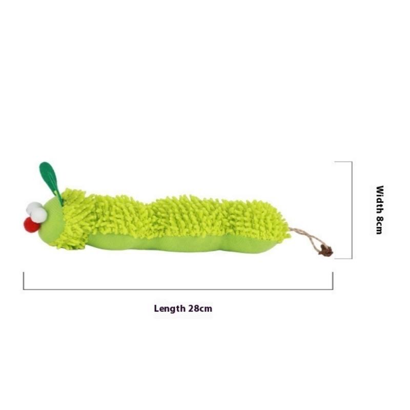 Caterpillar Plush Cat Chew Toys Catnip Molar Toy Cat Teaser Interaction Toy Clean Mouth Kitten Toy Cat Catnip Toy Accessories