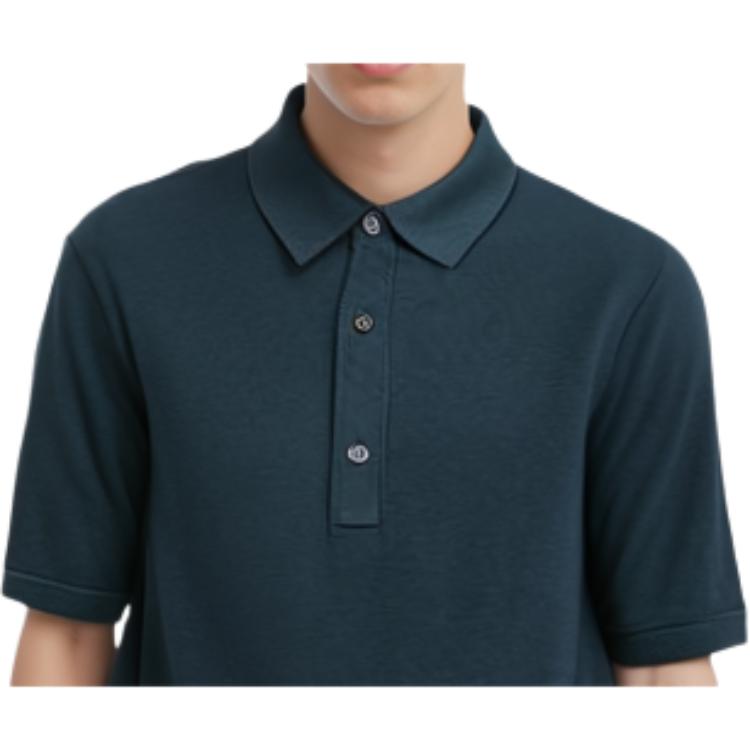 UNIQLO SS24 U Series Solid Color Polo Short Sleeve Knit Shirt Men tops Navy 467153-69